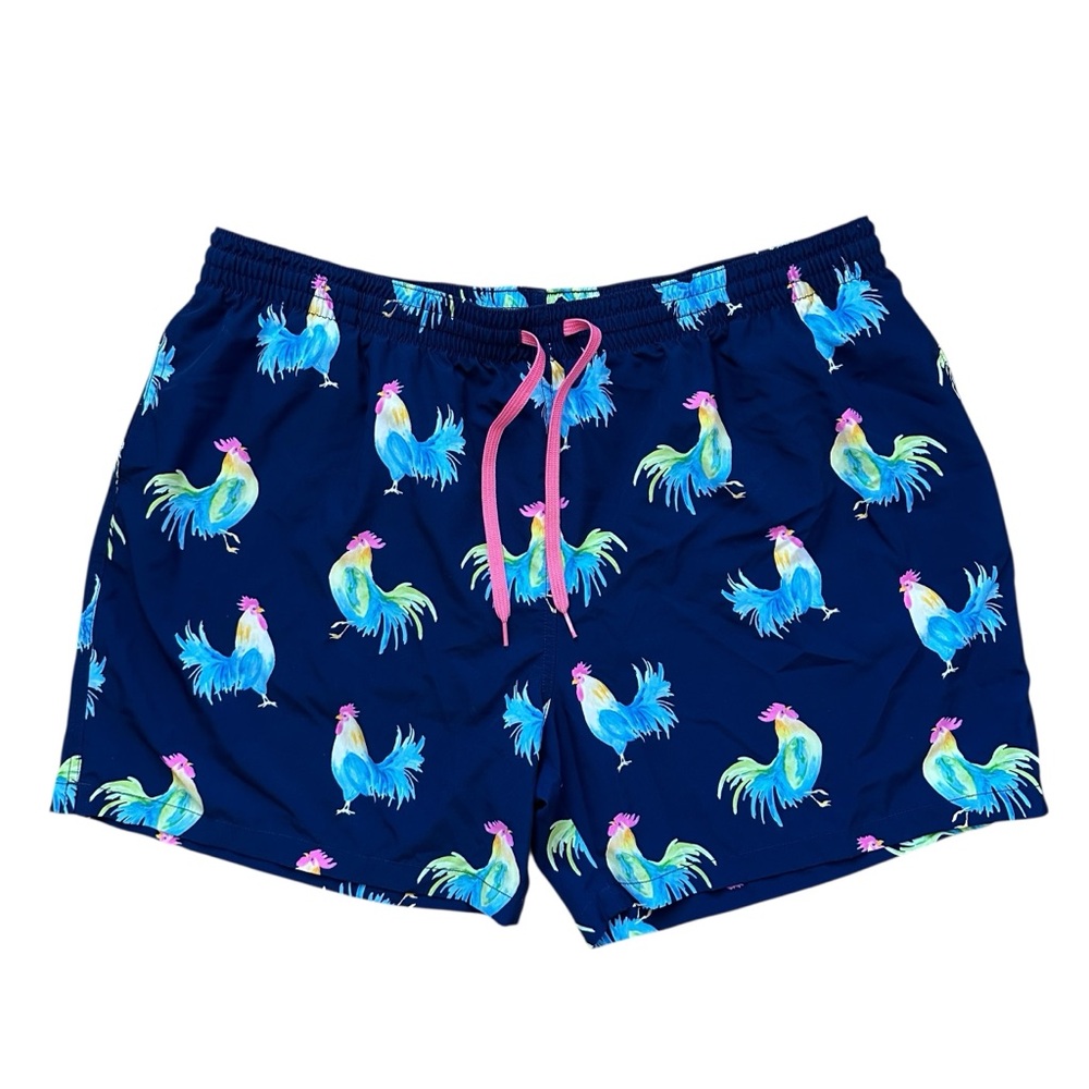 Chubbies Classic Stretch Swim Trunks – XXX-Large Men’s Chicken/Rooster Print - Picture 2 of 9